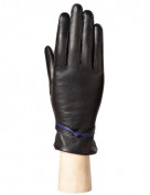 Зимние кожаные перчатки подкладка из шелка AND W12FH-0925-s black/violet (Anyday)