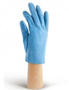 Зимние кожаные женские перчатки подкладка из шелка IS02011 blue (Eleganzza)